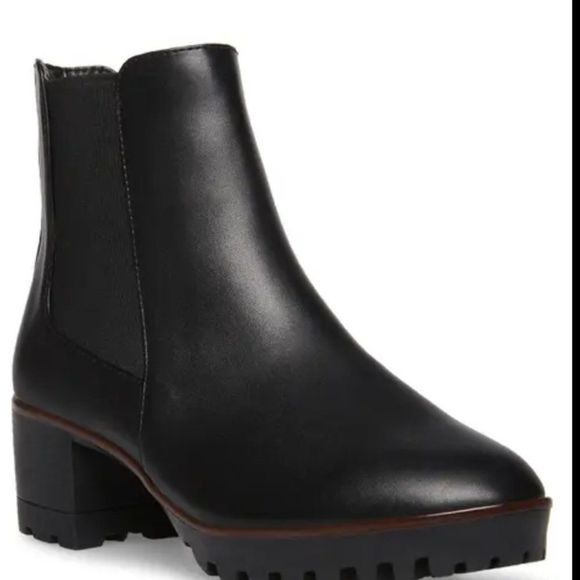 NWOT ANNE KLEIN Black Akariella Side Zip Lug Sole Boot (10) - Picture 10 of 10